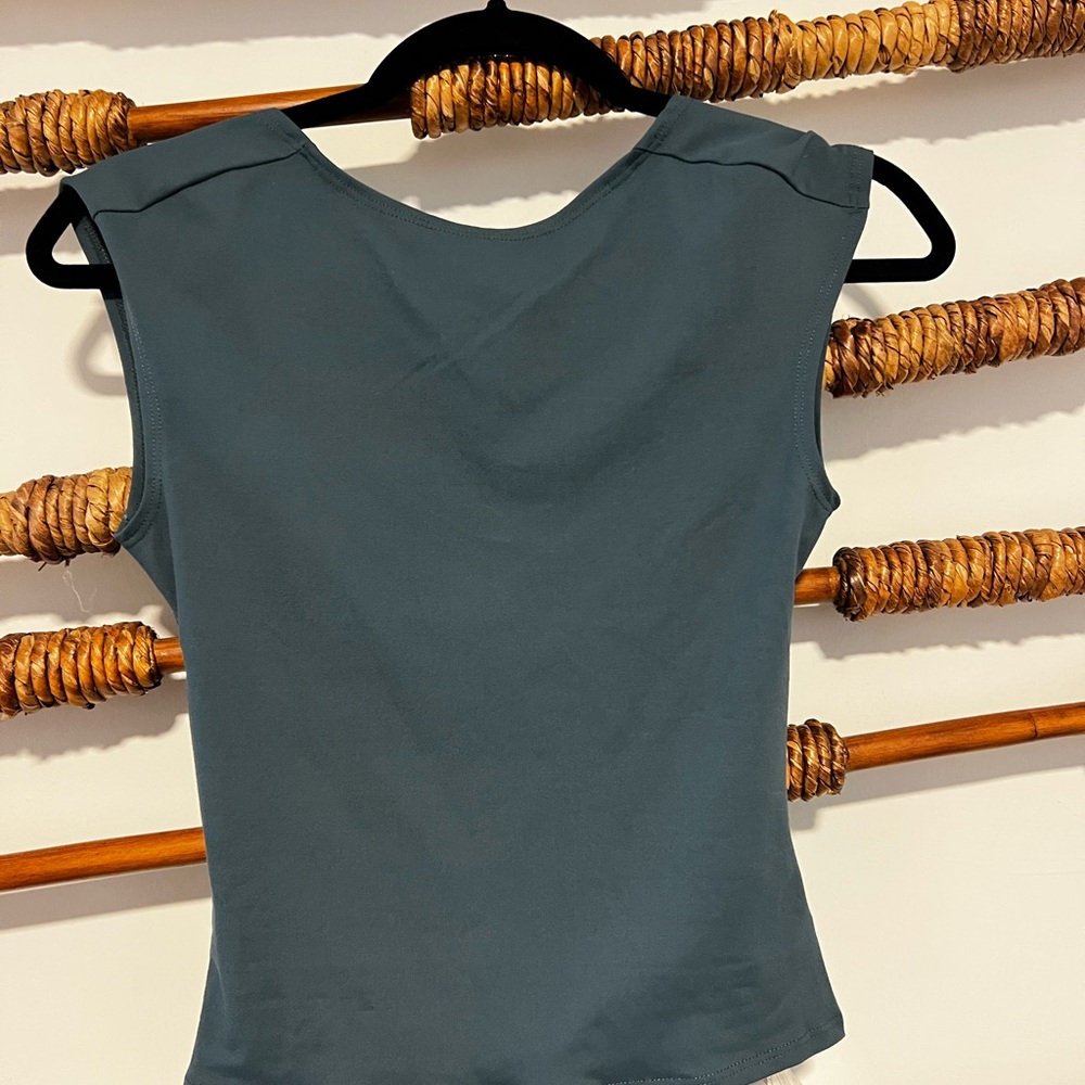 Elegant Teal Sleeveless Top